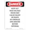 Signmission Safety Sign, OSHA Danger, 14" Height, Portrait Keep Out High Voltage Inside, Portrait OS-DS-D-1014-V-1837 - alternate 1